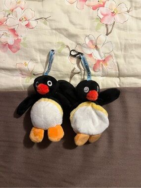 Pingu  Plush Set Of 2 Basic and  Sleeping Life With Pingu Ribbons